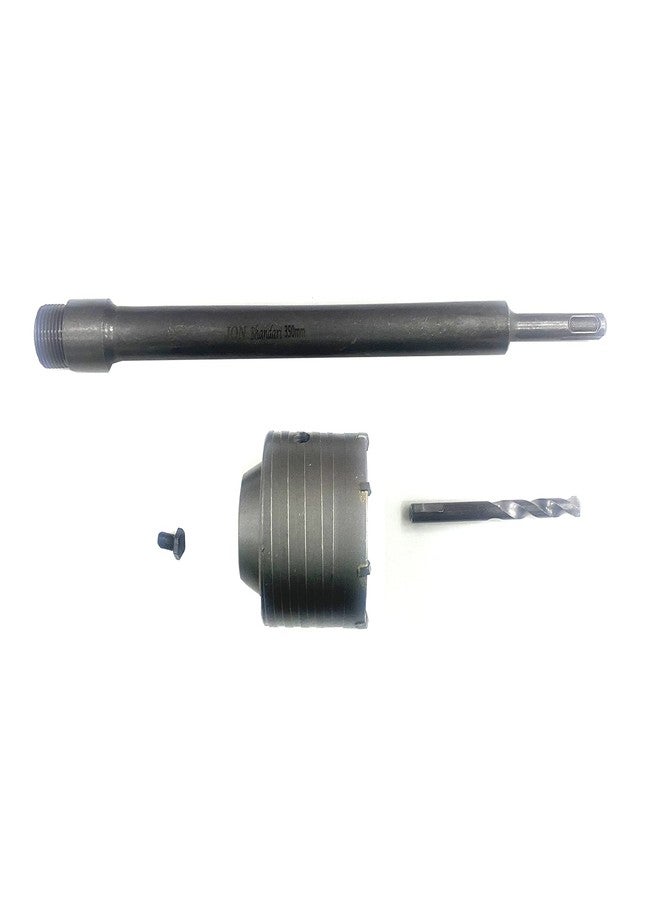 Jon Bhandari Tools 65mm Concrete Hole Saw with 350mm SDS plus extension bar - Carbide Tipped Core Drill Bit Cutter for Brick, Cement, Stone and Wall Drilling - Ideal for AC Installation & Plumbing - Image 1